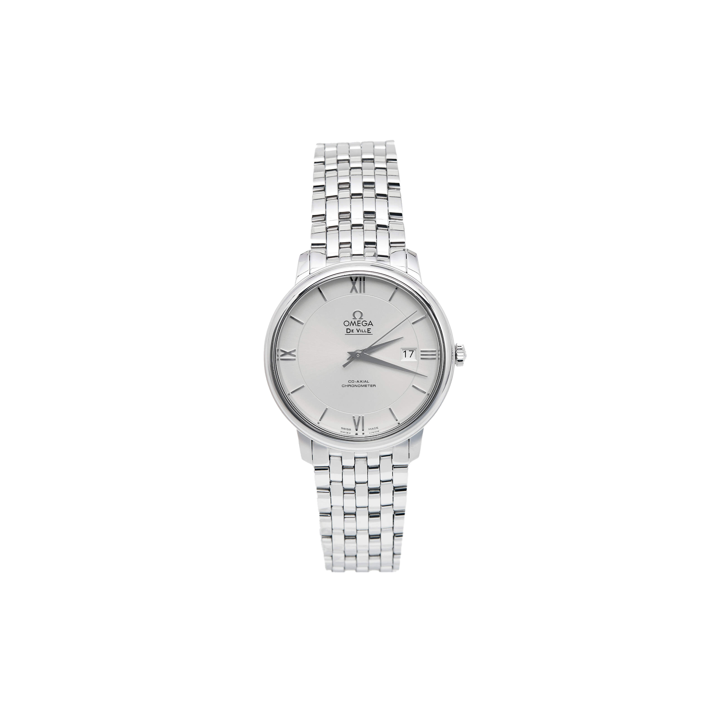 Om**a silver stainless steel de ville prestige watch 424.10.40.20.02.003